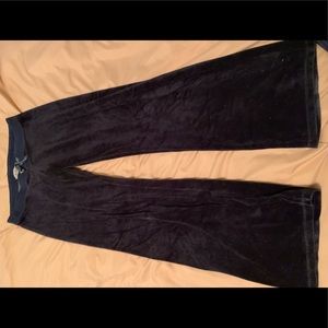 Juicy Couture black velour pants size med